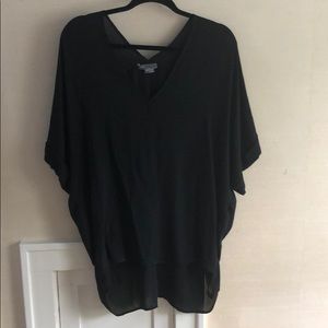 Vince Black Silk Oversized Silk Blouse
